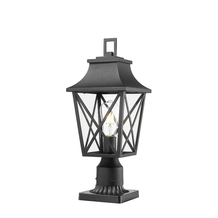 Outdoor Post Light Black Pole Lantern Lighting Fixture with Pier Mount Base Hard Wired Outdoor Column Lights Exterior Lamp Post
Outdoor Post Light Black Pole Lantern Lighting Fixture with Pier Mount Base Hard Wired Outdoor Column Lights Exterior Lamp Post