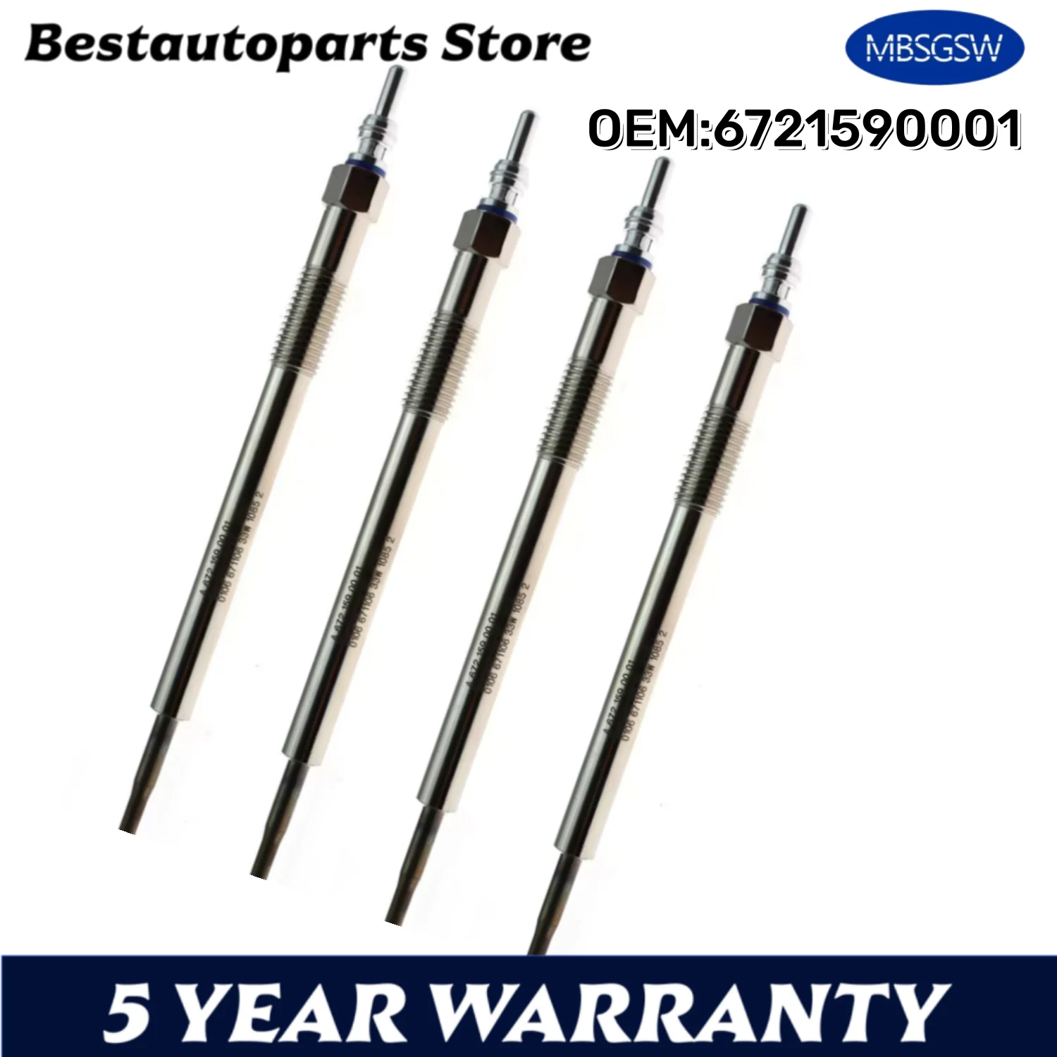 6721590001 NEW Glow Plugs 4 unit For SSANGYONG REXTON TURISMO KORANDO SPORTS/KORANDO C D22F 2015 2016 2017+ A6721590001
6721590001 NEW Glow Plugs 4 unit For SSANGYONG REXTON TURISMO KORANDO SPORTS/KORANDO C D22F 2015 2016 2017+ A6721590001