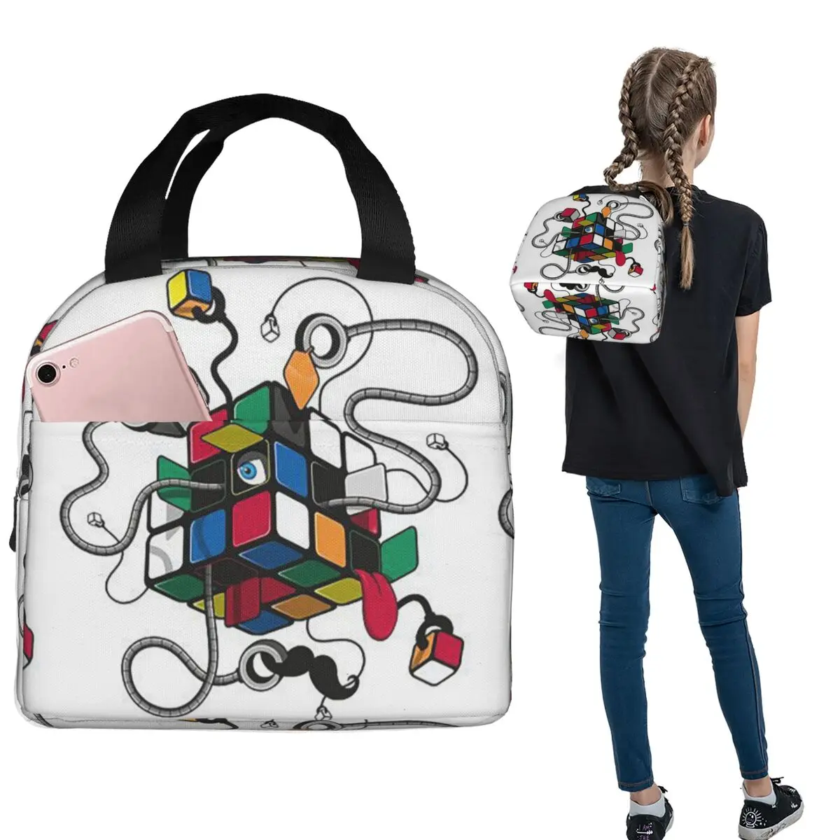 Rubix Rubiks Rubics Insulated Lunch Bag for Women Children Leakproof Food Boxes Thermal Lunch Box Tote
Rubix Rubiks Rubics Insulated Lunch Bag for Women Children Leakproof Food Boxes Thermal Lunch Box Tote