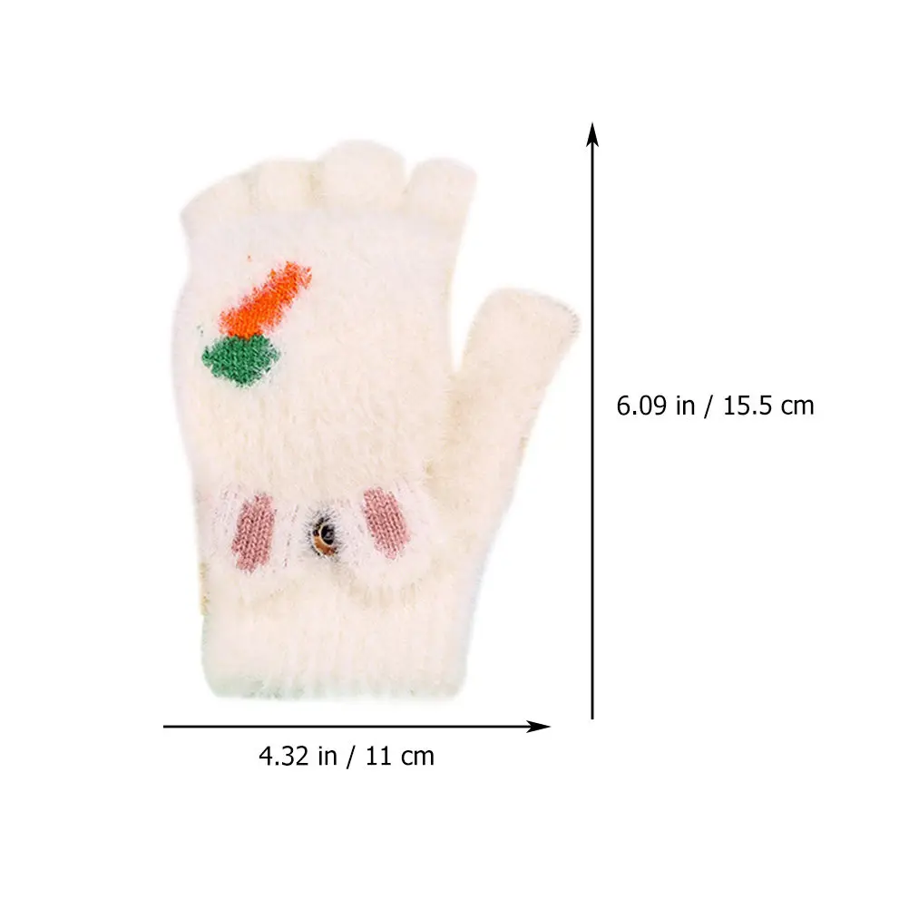 1 Pair White Cartoon Carrot Thick Flip-Top Winter Gloves,Warm & Cozy Winter Hand Accessories for Girls Kids,Cold Weather Outdoor
1 Pair White Cartoon Carrot Thick Flip-Top Winter Gloves,Warm & Cozy Winter Hand Accessories for Girls Kids,Cold Weather Outdoor