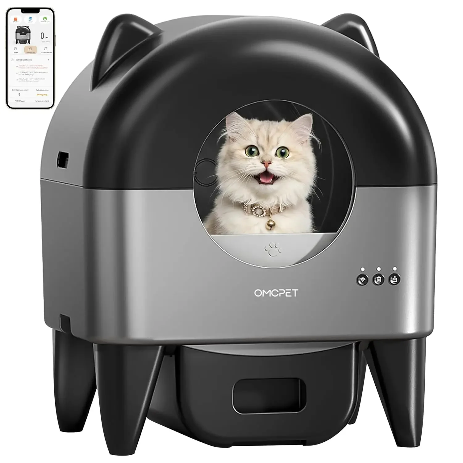 95L Automatic Self Cleaning Litter Box Smart App Control 8 Safety Sensors Odor Control Night Light Multi Cat, Custom
95L Automatic Self Cleaning Litter Box Smart App Control 8 Safety Sensors Odor Control Night Light Multi Cat, Custom