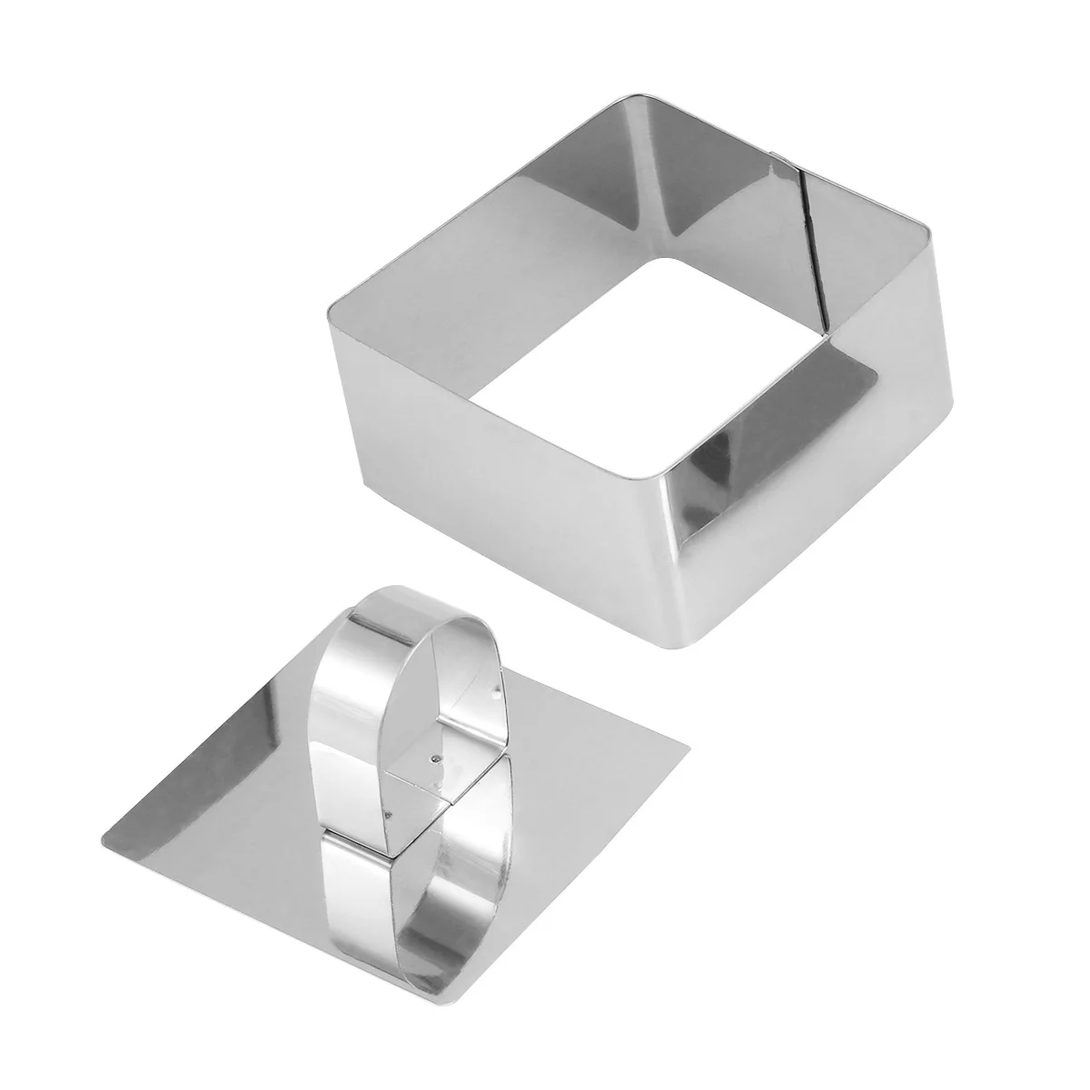 2Pcs Rectangular Stainless Steel Mousse Mold Chocolate Cake Baking Pan Square Shape NonStick EasyDemold EcoFriendly
2Pcs Rectangular Stainless Steel Mousse Mold Chocolate Cake Baking Pan Square Shape NonStick EasyDemold EcoFriendly