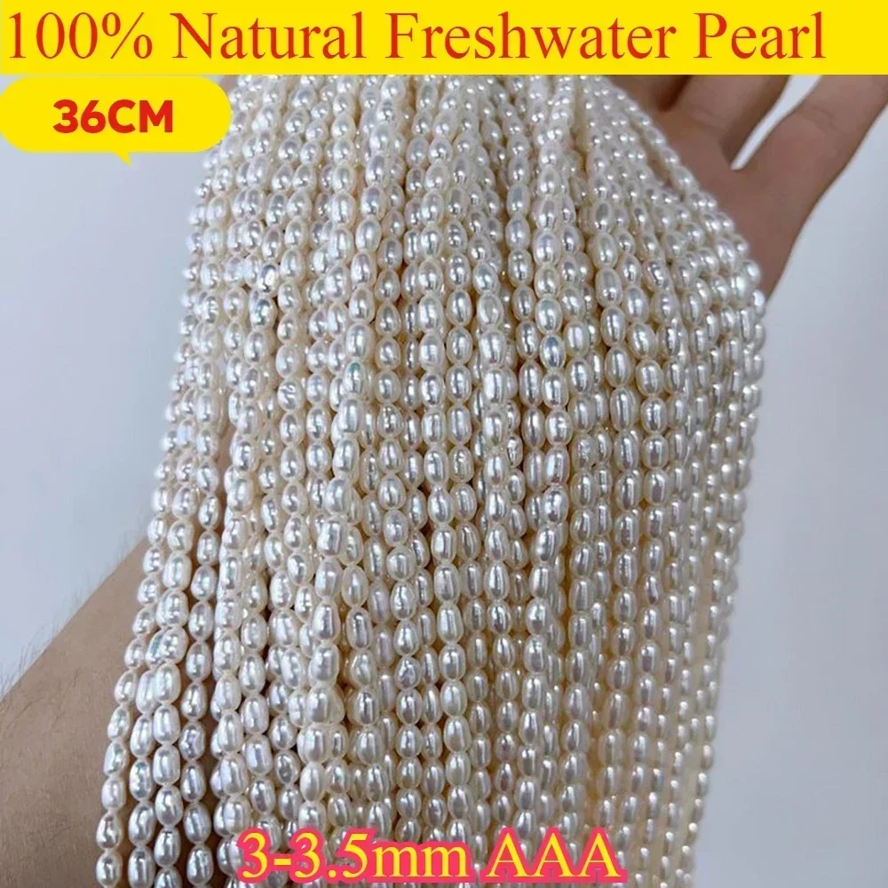 3-3.5mm AAA Premium Rice Small White Bead Wedding Wholesale Natural Freshwater Pearl Jewelry Make DIY Necklace Bracelet Women
3-3.5mm AAA Premium Rice Small White Bead Wedding Wholesale Natural Freshwater Pearl Jewelry Make DIY Necklace Bracelet Women
