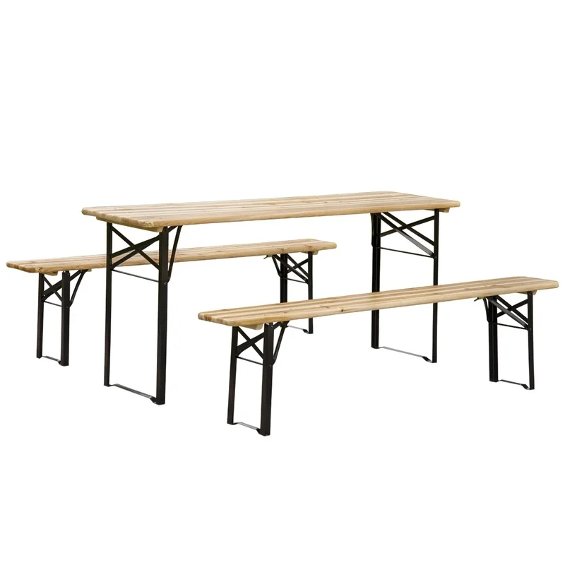 Outsunny 6-Piece Portable Folding Picnic Table and Bench Set for Patio Garden Camping Outdoor Use
Outsunny 6-Piece Portable Folding Picnic Table and Bench Set for Patio Garden Camping Outdoor Use
