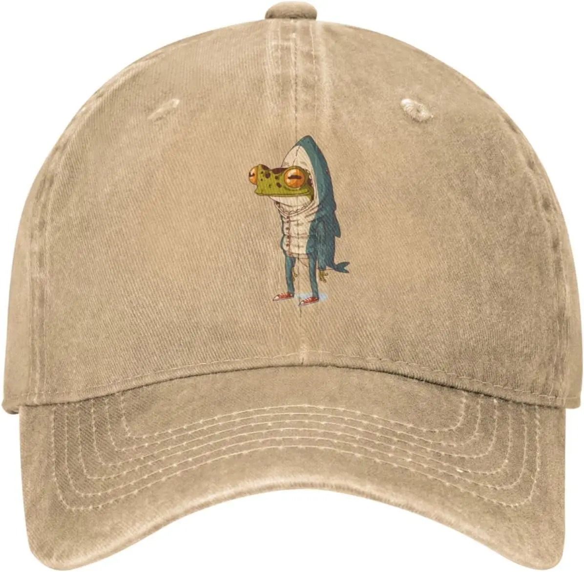 Frog Shark Black Vintage Distressed Adjustable Washed Denim Mens Dad Trucker Hat Baseball Ball Cap for Men
Frog Shark Black Vintage Distressed Adjustable Washed Denim Mens Dad Trucker Hat Baseball Ball Cap for Men