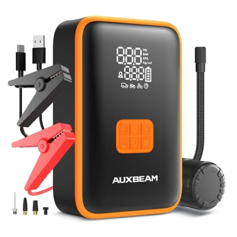 Car Battery Jump Starter 3500A Portable Jump Pack with Air Compressor for Up to 8 Gas/4.0L Diesel Engines 12V Car Jumper with 3
Car Battery Jump Starter 3500A Portable Jump Pack with Air Compressor for Up to 8 Gas/4.0L Diesel Engines 12V Car Jumper with 3