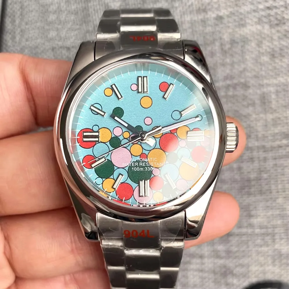 Blue Pink Green 36mm 39mm Polished Bezel Japan NH35A PT5000 Automatic Men Watch Bubble Dial Steel Bracelet Sapphire New
Blue Pink Green 36mm 39mm Polished Bezel Japan NH35A PT5000 Automatic Men Watch Bubble Dial Steel Bracelet Sapphire New