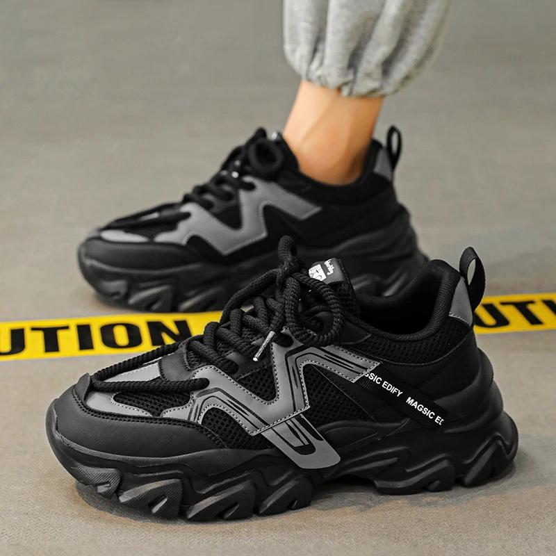 Men's Running Shoes Breathable Anti-Slip Sports Sneakers Dad Style Low Top Rubber Outsole Pure Color Korean Fashion
Men's Running Shoes Breathable Anti-Slip Sports Sneakers Dad Style Low Top Rubber Outsole Pure Color Korean Fashion