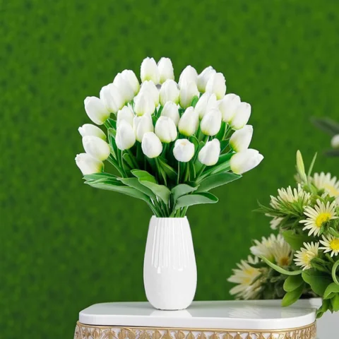1/5/10/15PCS Tulips Artificial Flowers Real Touch Flowers Tulip Bouquet Decor Fake Tulips Flower for Home Wedding Decorations