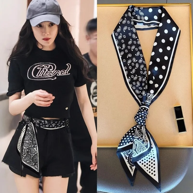 Women's Silk Scarves Waist Belts Long Strips Small Ribbons Fashion Accessory to Pair Skirts Jeans Exuding Luxury
Women's Silk Scarves Waist Belts Long Strips Small Ribbons Fashion Accessory to Pair Skirts Jeans Exuding Luxury