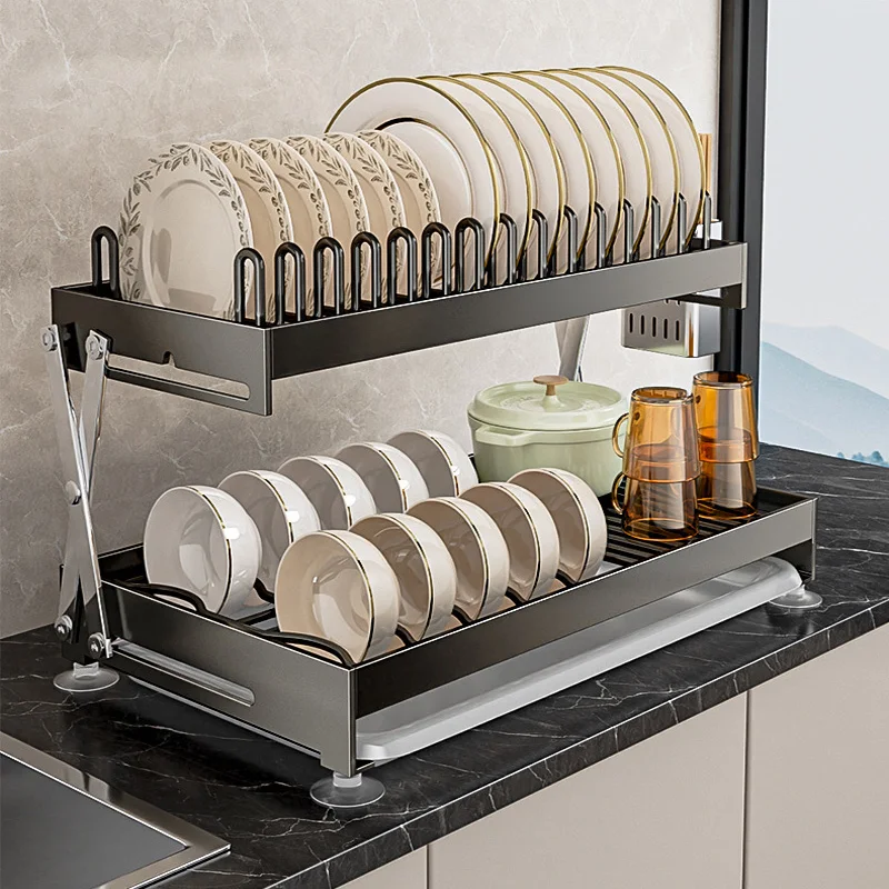 Kitchen Supplies Draining Rack Kitchen Bowl Rack Double Stainless Steel Storage Shelves Folding Dish Utensils Kitchenware Racks
Kitchen Supplies Draining Rack Kitchen Bowl Rack Double Stainless Steel Storage Shelves Folding Dish Utensils Kitchenware Racks