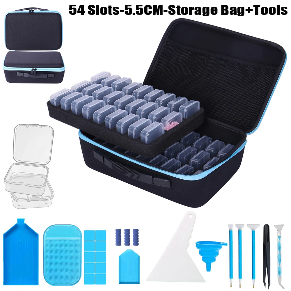 54 Slots Storage Container for Diamond Art Kits for Adults,Portable Bead Storage Boxes for Diamond Painting Accessories Tools
54 Slots Storage Container for Diamond Art Kits for Adults,Portable Bead Storage Boxes for Diamond Painting Accessories Tools