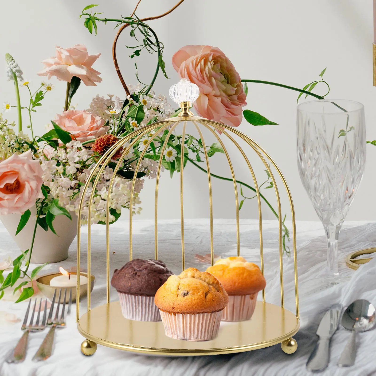 Birdcage Cake Stand Round Golden Wedding Reception Baby Shower Dessert Display Stands Cupcake Holder Iron Material Stable Single
Birdcage Cake Stand Round Golden Wedding Reception Baby Shower Dessert Display Stands Cupcake Holder Iron Material Stable Single