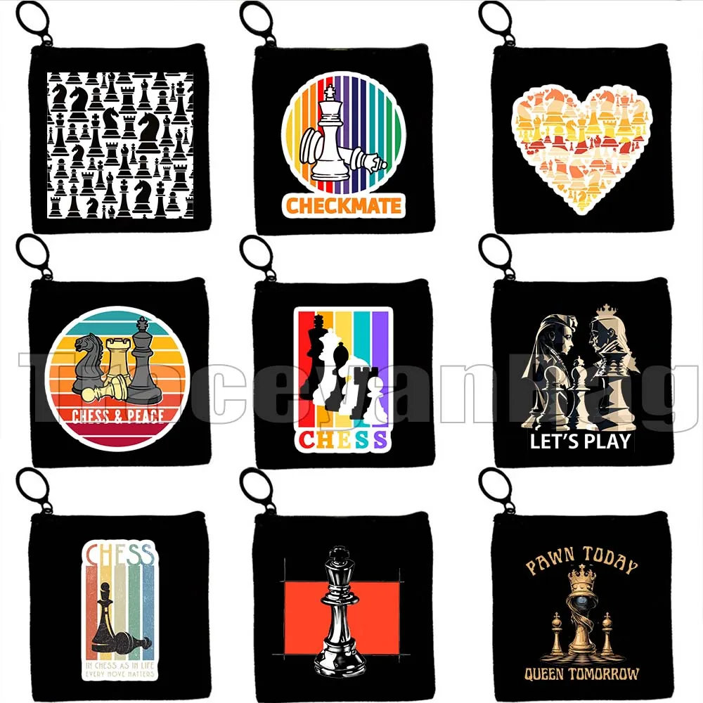 Retro Chess Game Pieces Queen King Chess Piece Art Black and White Player Gift Canvas Coin Purse Key Case Small Bag Wallet Pouch
Retro Chess Game Pieces Queen King Chess Piece Art Black and White Player Gift Canvas Coin Purse Key Case Small Bag Wallet Pouch