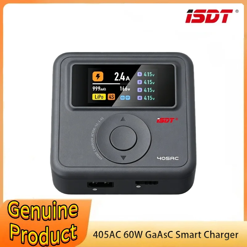 ISDT 405AC 60W 5A Smart Charger XT60 for 1~4S LiFe LiHv LiPo 1~7S Pb 1~12S NiMH/Cd Battery Accessories RC
ISDT 405AC 60W 5A Smart Charger XT60 for 1~4S LiFe LiHv LiPo 1~7S Pb 1~12S NiMH/Cd Battery Accessories RC