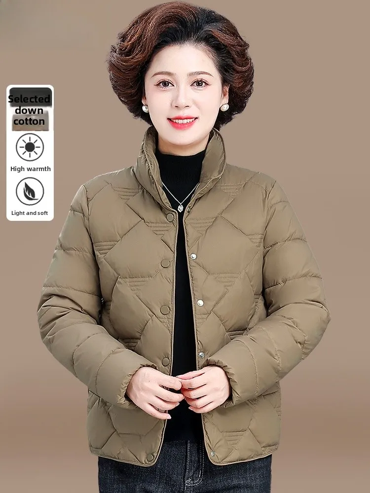 Lightweight down Cotton Jaet for orter Mothers Faionable Autumn Winter Coat Women's Straight Leg Faion Korean Sle
Lightweight down Cotton Jaet for orter Mothers Faionable Autumn Winter Coat Women's Straight Leg Faion Korean Sle