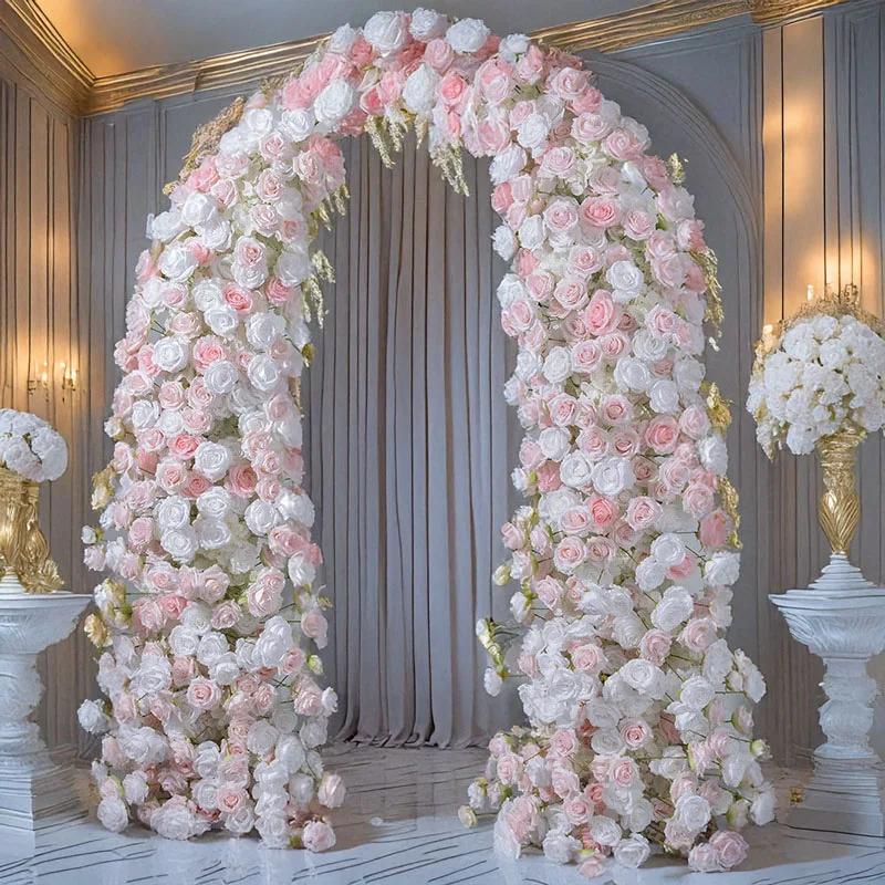 230CM White Pink Horn Flower Arrangement Outdoor Forest Wedding Stage Background Decoration Arch Decoration Artificial Flowers
230CM White Pink Horn Flower Arrangement Outdoor Forest Wedding Stage Background Decoration Arch Decoration Artificial Flowers