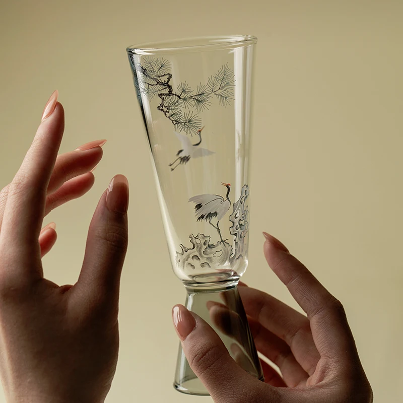 New Chinese Ink Colored Crane High footed Exquisite Handmade Creative Transparent Tea Cup Kung Fu Tea Set Single Cup
New Chinese Ink Colored Crane High footed Exquisite Handmade Creative Transparent Tea Cup Kung Fu Tea Set Single Cup