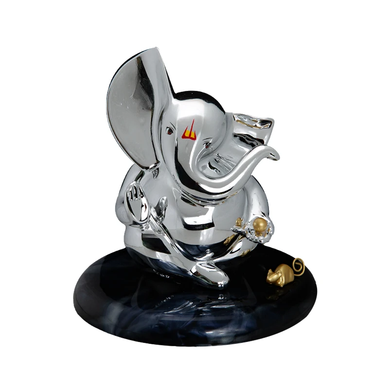Hindu sitting elephant animal resin statue religious Ganesha decoration table ornament
Hindu sitting elephant animal resin statue religious Ganesha decoration table ornament
