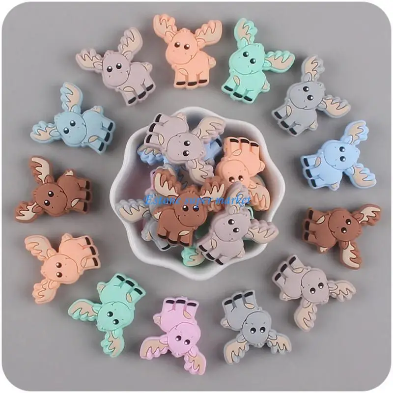 090B Animal Reindeer Pacifier Bead Teether Necklace DIY Kits Baby Teething Reliever
090B Animal Reindeer Pacifier Bead Teether Necklace DIY Kits Baby Teething Reliever