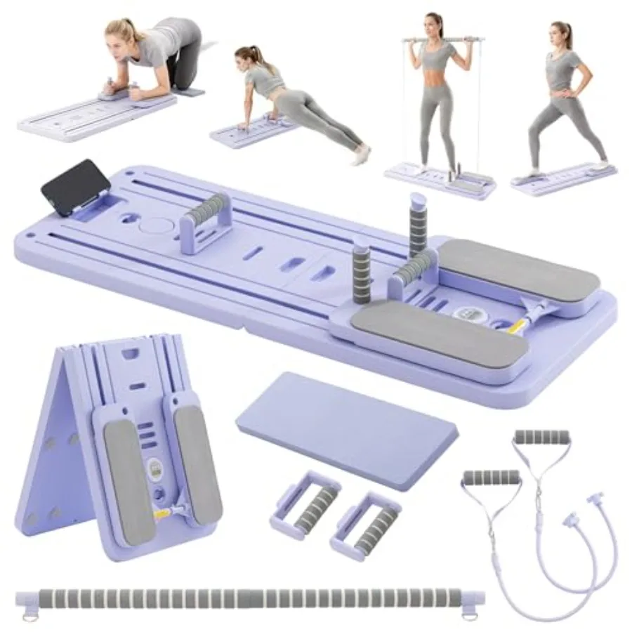 Pilates Board for Home Use, Foldable Pilates Reformer Set with Resistance Bands, All-in-One Professional Workout Fitness Equipm
Pilates Board for Home Use, Foldable Pilates Reformer Set with Resistance Bands, All-in-One Professional Workout Fitness Equipm