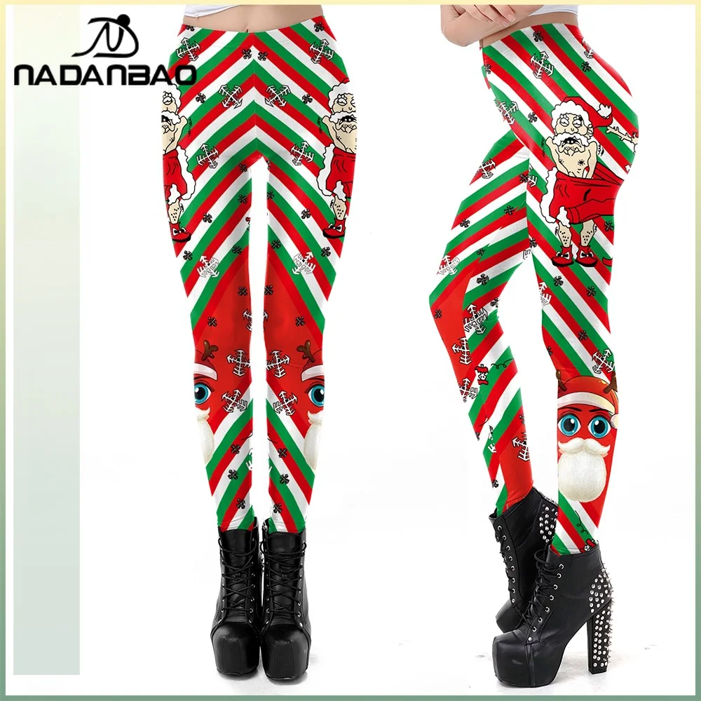 Nadanbao Women's Funny Santa Claus Pattern Leggings Red Green Stripes Christmas Pants Summer Festival Party Trousers Outdoors
Nadanbao Women's Funny Santa Claus Pattern Leggings Red Green Stripes Christmas Pants Summer Festival Party Trousers Outdoors