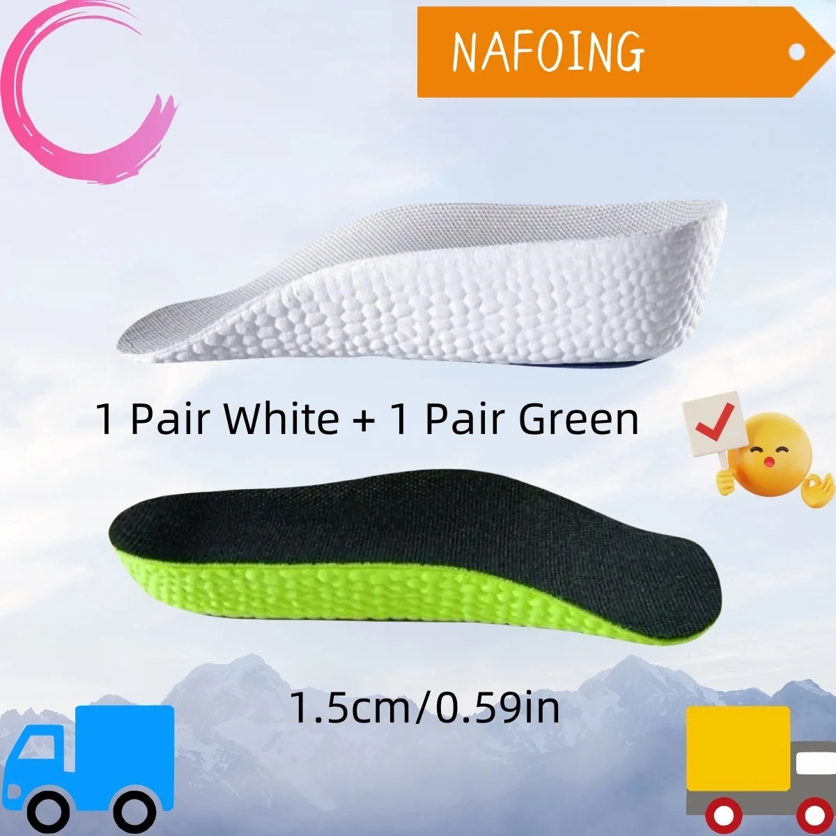 2 pairs of insole height-increasing hidden insoles design, concealing the secret of your height, making you more comfortable
2 pairs of insole height-increasing hidden insoles design, concealing the secret of your height, making you more comfortable