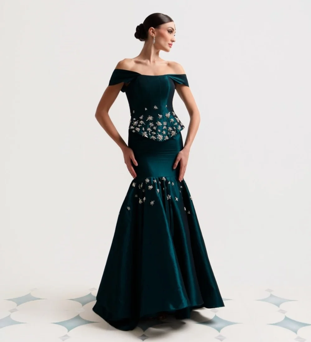 Customized Exquisite Charmeuse Pleat Sequined Mermaid Off-the-shoulder Long Bespoke Occasion Prom Dresses Fashion
Customized Exquisite Charmeuse Pleat Sequined Mermaid Off-the-shoulder Long Bespoke Occasion Prom Dresses Fashion