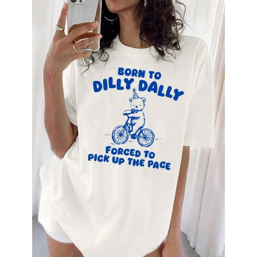 Born To Dilly Dally T-shirt Funny Slogan Tee for Men Women Unisex Humorous Lazy Bear Graphic Top
Born To Dilly Dally T-shirt Funny Slogan Tee for Men Women Unisex Humorous Lazy Bear Graphic Top
