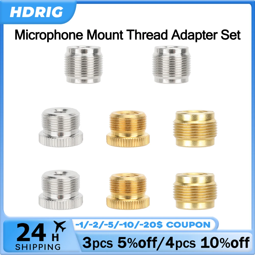 Набор переходников с резьбой для крепления микрофона HDRig Orichalcum, от 5/8 дюйма до гнезда 1/4 дюйма и 3/8 дюйма, адаптер с винтовым преобразователем, крепление на подставку для микрофона
Набор переходников с резьбой для крепления микрофона HDRig Orichalcum, от 5/8 дюйма до гнезда 1/4 дюйма и 3/8 дюйма, адаптер с винтовым преобразователем, крепление на подставку для микрофона