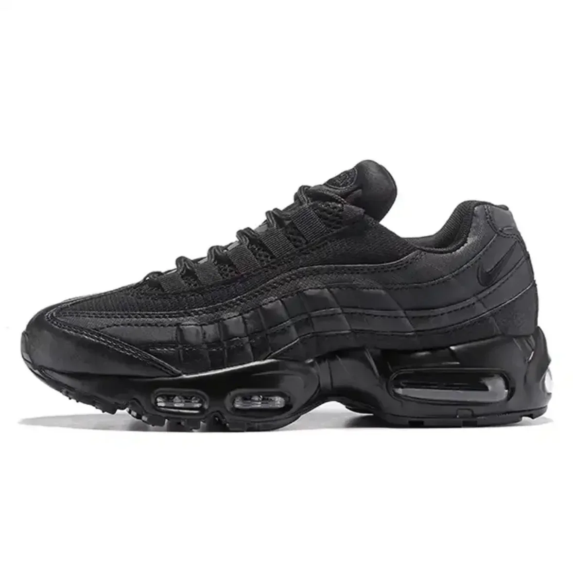Nike Air Max 95 тройной черный на воздушной подушке, удобные мужские и женские уличные кроссовки для бега, амортизирующие и дышащие
Nike Air Max 95 тройной черный на воздушной подушке, удобные мужские и женские уличные кроссовки для бега, амортизирующие и дышащие