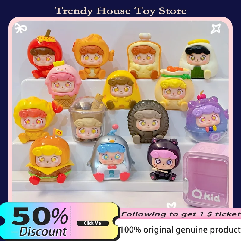 Оригинальная серия Q.Kid Street Snack, мини-слепая коробка, милая аниме-фигурка Q.Kid, загадочная коробка, модные куклы, настольные украшения, подарки для девочек 
Оригинальная серия Q.Kid Street Snack, мини-слепая коробка, милая аниме-фигурка Q.Kid, загадочная коробка, модные куклы, настольные украшения, подарки для девочек