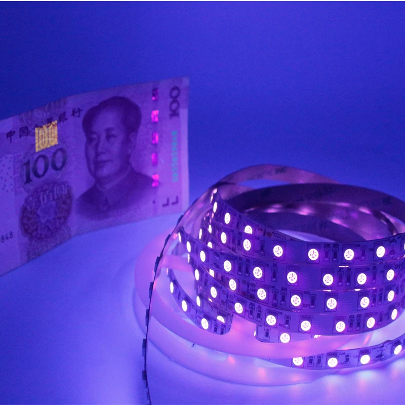 DC24V SMD 5050 60LEDS/M LED Strip SMD3528 240LEDS/M UV Ultraviolet rays with wavelengths ranging from 395nm-410nm Party DJ
DC24V SMD 5050 60LEDS/M LED Strip SMD3528 240LEDS/M UV Ultraviolet rays with wavelengths ranging from 395nm-410nm Party DJ