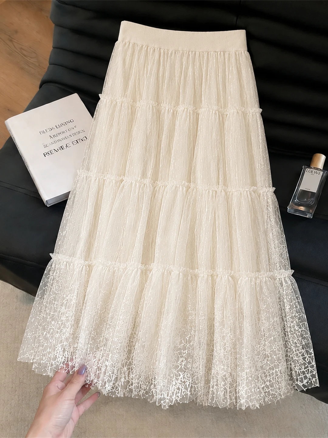 Romantic Lace Splicing High Waist Midi Skirt Slimming A-Line Cake Skirt Youthful Half-length Spring Summer Fashion Ladies' Sk...
Romantic Lace Splicing High Waist Midi Skirt Slimming A-Line Cake Skirt Youthful Half-length Spring Summer Fashion Ladies' Sk...
