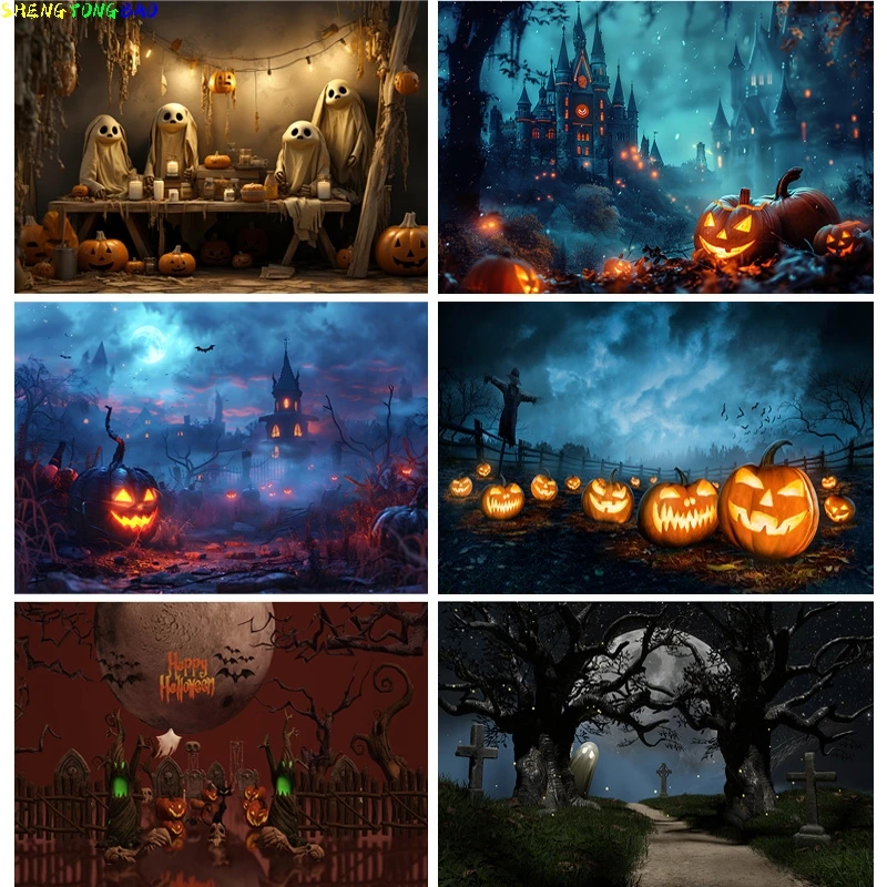 Halloween Backdrop Full Moon Scary House Night Castle Graveyard Forest Bats Pumpkin Lantern Spooky Photography Background SJ-6
Halloween Backdrop Full Moon Scary House Night Castle Graveyard Forest Bats Pumpkin Lantern Spooky Photography Background SJ-6
