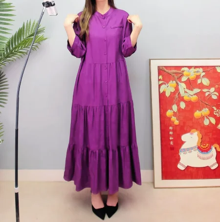 TAJIYANE 100% Natural Mulberry Silk Shirt Dress Long Dresses for Women 2026 Woman Clothes Spun Silk Vacation Frocks Vestidos
TAJIYANE 100% Natural Mulberry Silk Shirt Dress Long Dresses for Women 2026 Woman Clothes Spun Silk Vacation Frocks Vestidos