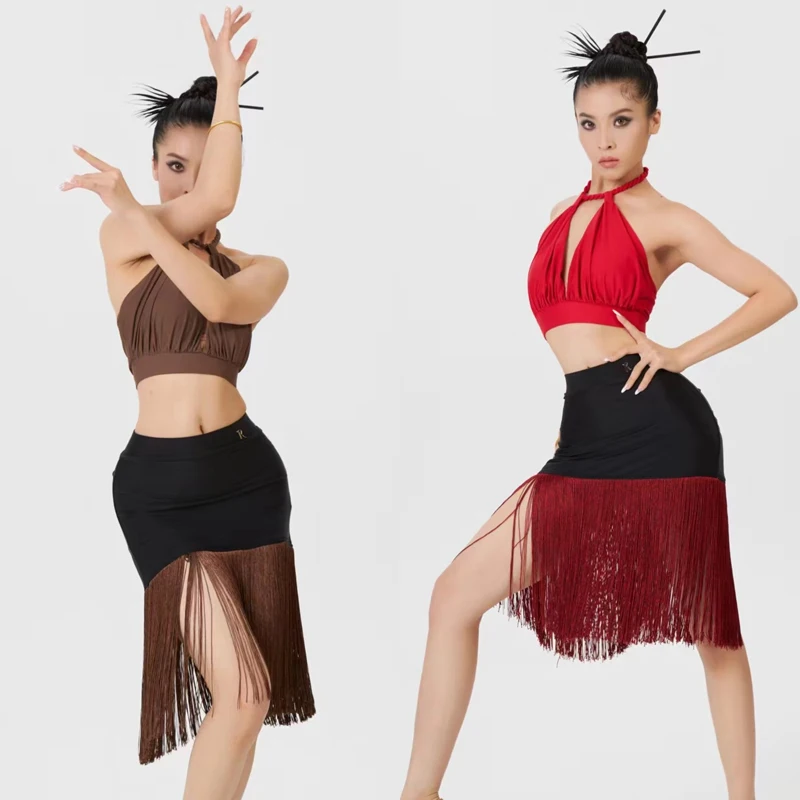 Sexy Halter Latin Top Fringed Skirts Women Latin Dance Competition Costumes Samba Chacha Rumba Ballroom Dance Clothes SL9895
Sexy Halter Latin Top Fringed Skirts Women Latin Dance Competition Costumes Samba Chacha Rumba Ballroom Dance Clothes SL9895