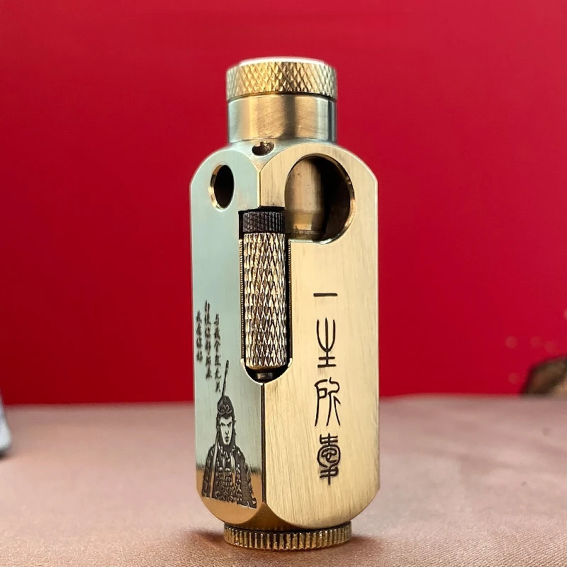 Original Copper Flamethrowo Finely Carved High-end Brass Shaped Lighter Collectible Handmade Lighter Cigarette Accessory Gift
Original Copper Flamethrowo Finely Carved High-end Brass Shaped Lighter Collectible Handmade Lighter Cigarette Accessory Gift