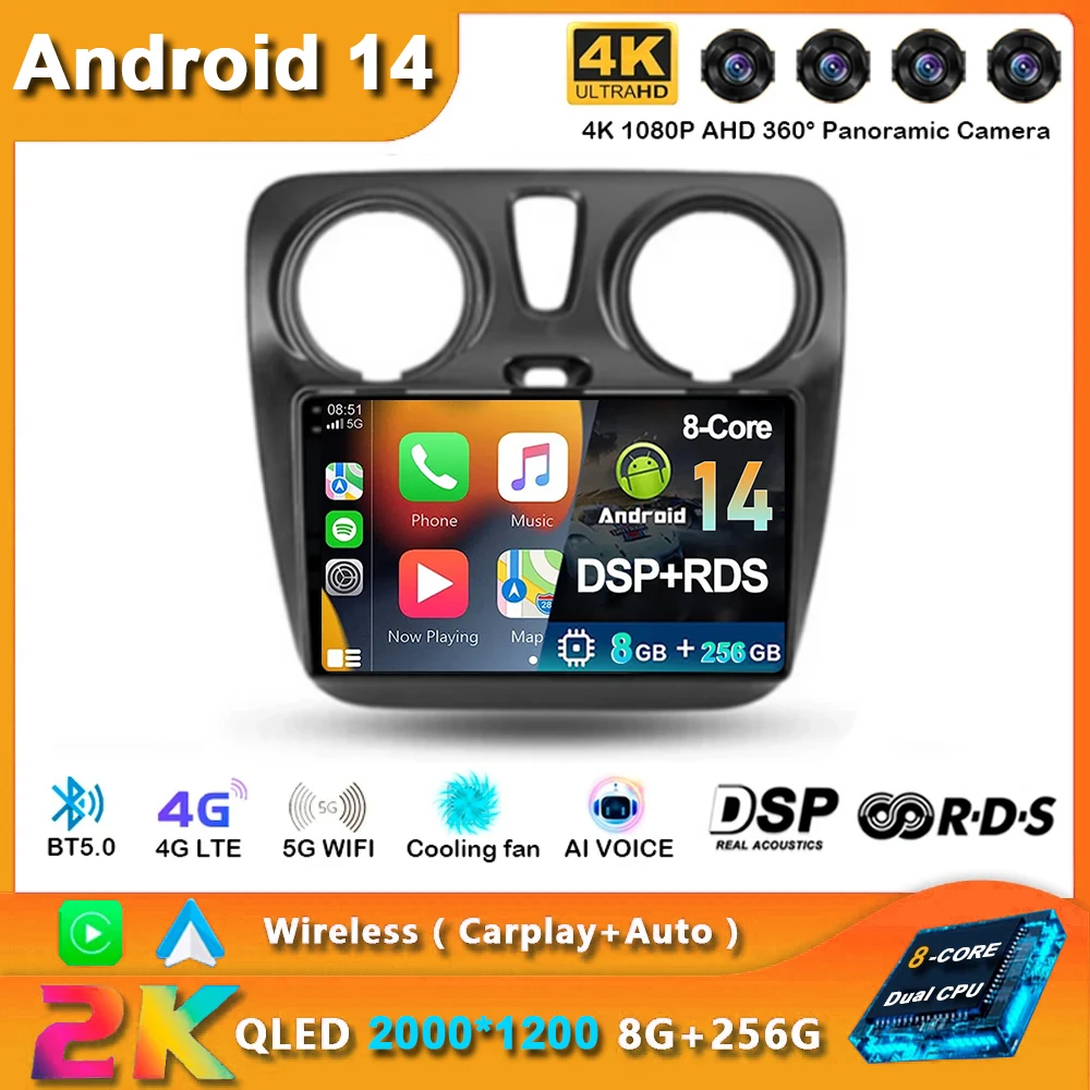 Android 14 Auto Carplay Car Radio For Renault Lodgy Dacia Dokker 2012 - 2020 Navigation GPS Multimedia Player Stereo WiFi+4G BT
Android 14 Auto Carplay Car Radio For Renault Lodgy Dacia Dokker 2012 - 2020 Navigation GPS Multimedia Player Stereo WiFi+4G BT