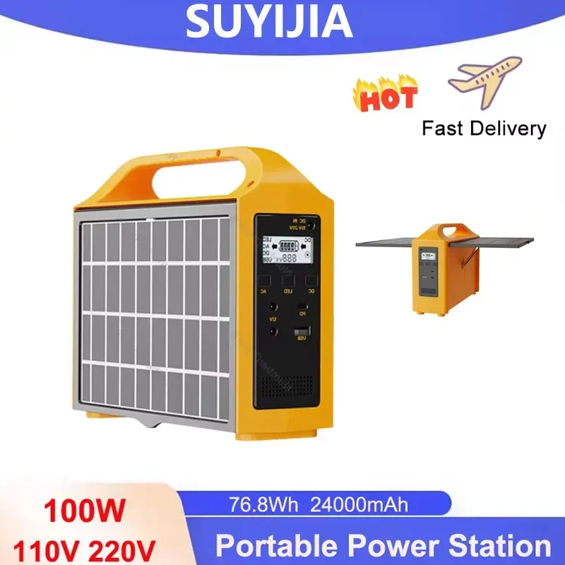 100W Portable Power Station 100V/220V Solar Power Generator UPS Charging Stations Outdoor Emergency Power Bank LED for Camping
100W Portable Power Station 100V/220V Solar Power Generator UPS Charging Stations Outdoor Emergency Power Bank LED for Camping