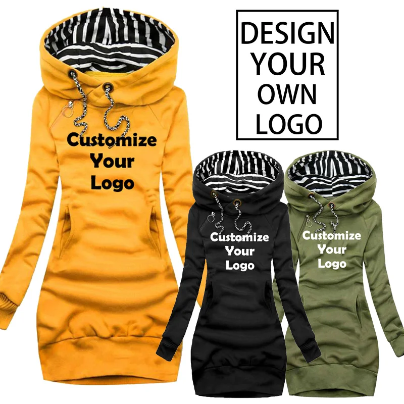 Customized Autumn and Winter Women's Fashion Hoodie Dresses Hoodie Dresses Women's Long Sleeve Sweater Dresses
Customized Autumn and Winter Women's Fashion Hoodie Dresses Hoodie Dresses Women's Long Sleeve Sweater Dresses