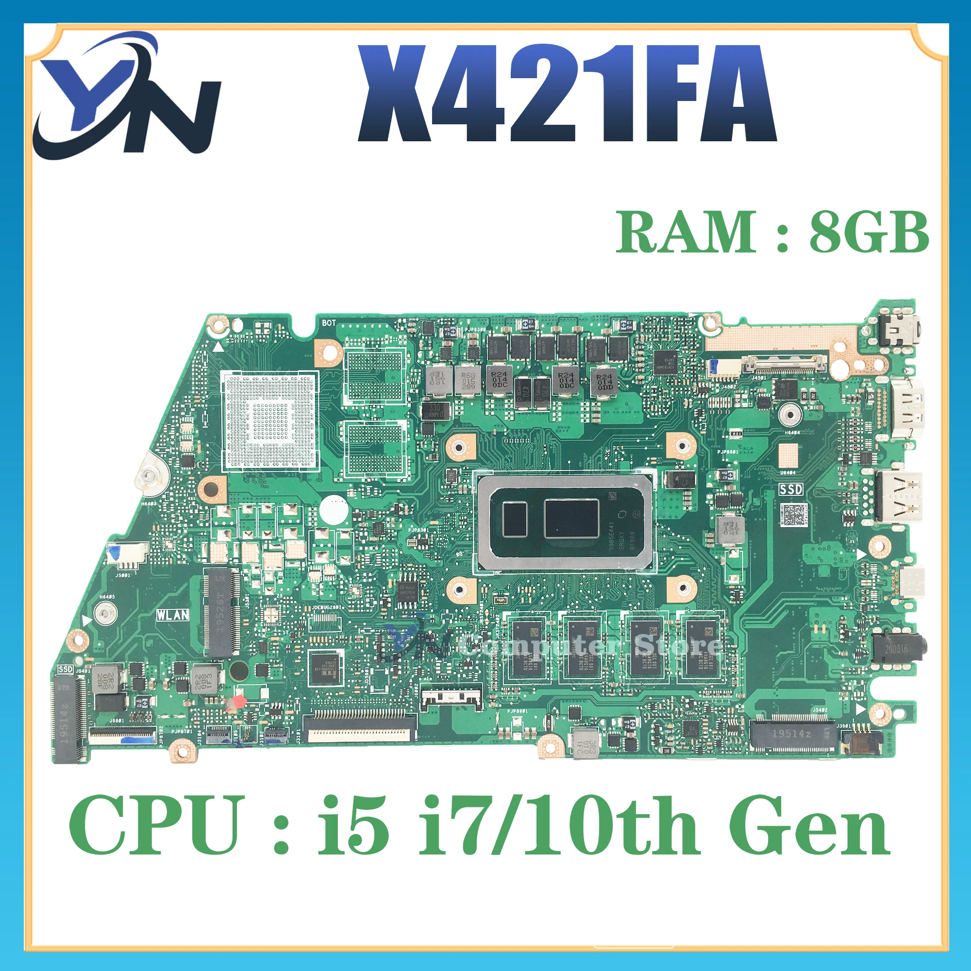Материнская плата ASUS X421FA X421FL X421F V4050F X521FA X521FL материнская плата для ноутбука i5 i7 10-го поколения 8GB-RAM UMA материнская плата
Материнская плата ASUS X421FA X421FL X421F V4050F X521FA X521FL материнская плата для ноутбука i5 i7 10-го поколения 8GB-RAM UMA материнская плата