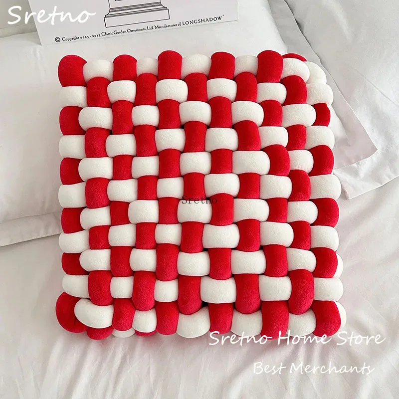 Square Cushions Nordic Aesthetic Stuffed Pillow Office Chair Home Decorations Plush Pillows Sleeping Back Knot Hand-made Cushion
Square Cushions Nordic Aesthetic Stuffed Pillow Office Chair Home Decorations Plush Pillows Sleeping Back Knot Hand-made Cushion