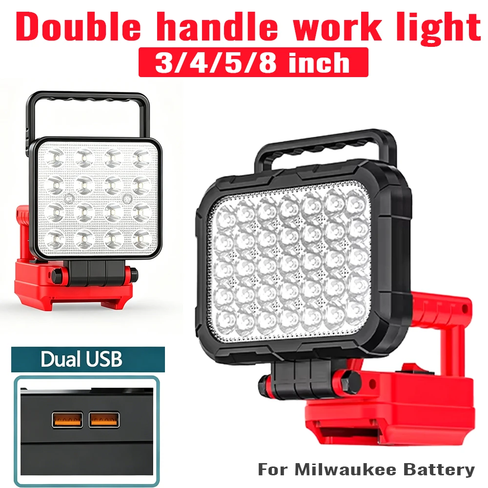 LED Work Lamp For Milwaukee 18V Li-ion Battery Accessory Tool Light Torch Flashlight Lantern Camping Portable Emergency Lighting
LED Work Lamp For Milwaukee 18V Li-ion Battery Accessory Tool Light Torch Flashlight Lantern Camping Portable Emergency Lighting