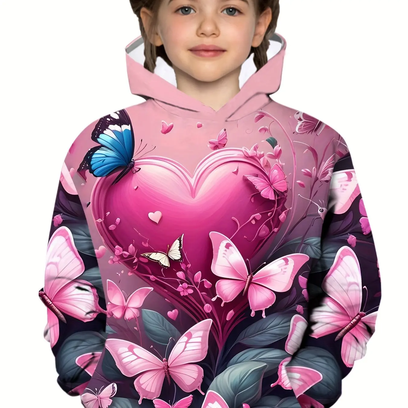 Kids Clothes Girl Hoodies Long Sleeve 3D Butterfly Print Children Spring Fall Clothes Fashion Casual Tops Children's Clothing
Kids Clothes Girl Hoodies Long Sleeve 3D Butterfly Print Children Spring Fall Clothes Fashion Casual Tops Children's Clothing