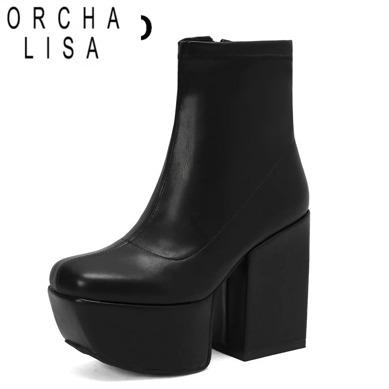 ORCHA LISA Patent Leather Women Ankle Boots Square Toe Chunky Heels 12cm Platform Zipper Plus Size 46 47 48 Sexy Dating Bota
ORCHA LISA Patent Leather Women Ankle Boots Square Toe Chunky Heels 12cm Platform Zipper Plus Size 46 47 48 Sexy Dating Bota