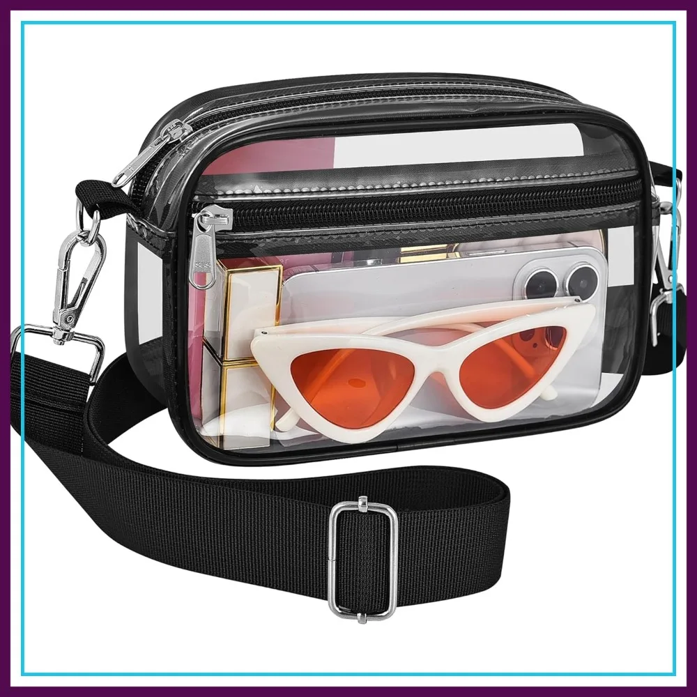Clear Stadium Bag for Events - Messenger & Purse for Concerts & Sports
Clear Stadium Bag for Events - Messenger & Purse for Concerts & Sports