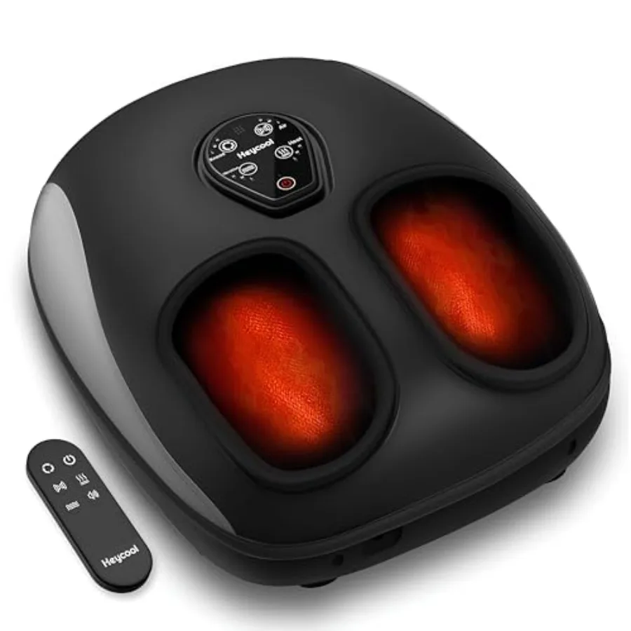 Shiatsu Foot Massager, Electric Foot Massager Machine with Heat, Deep Kneading, Compression, Vibration, Remote Control, Feet Ma
Shiatsu Foot Massager, Electric Foot Massager Machine with Heat, Deep Kneading, Compression, Vibration, Remote Control, Feet Ma