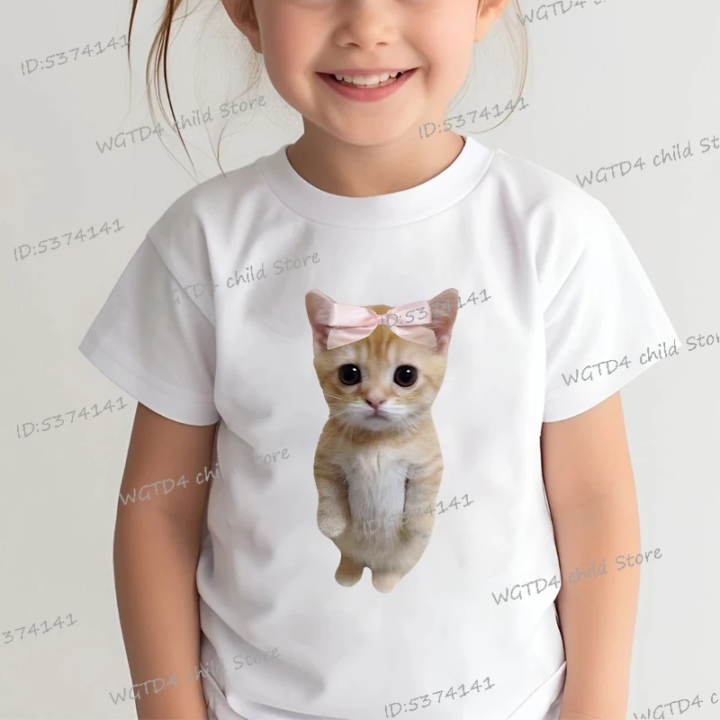 Girls Clothing Cute Animal Cat Gift Summer Short Sleeve Crew Neck T-Shirt Meme Cat Toddler Girl Tops Kawaii Children's Clothing
Girls Clothing Cute Animal Cat Gift Summer Short Sleeve Crew Neck T-Shirt Meme Cat Toddler Girl Tops Kawaii Children's Clothing