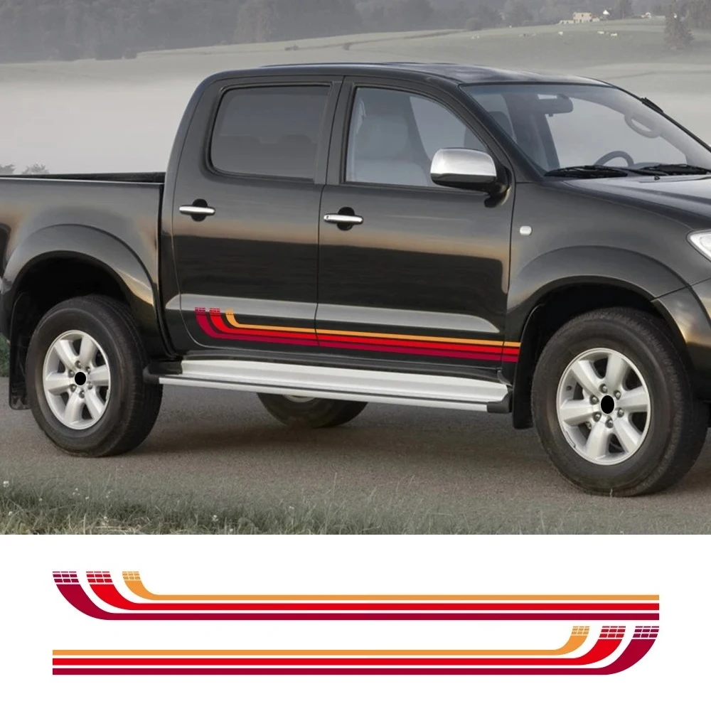 Car Door Side Stickers Colors Stripes Vinyl Decals Film For Toyota Hilux Revo Vigo Rocco SR5 Auto Tuning Decoration Accessories
Car Door Side Stickers Colors Stripes Vinyl Decals Film For Toyota Hilux Revo Vigo Rocco SR5 Auto Tuning Decoration Accessories